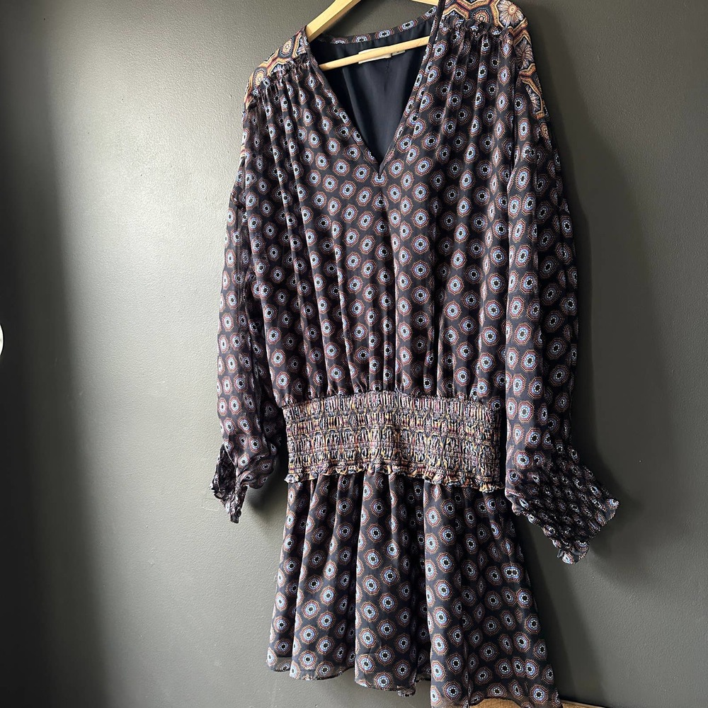 Ramy Brook Printed Davie Silk Mini Dress Large - Picture 15 of 16